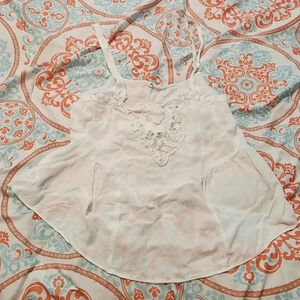 Floreat Loved by Anthropologie Flowy Crop Crochet Tank Top NWOT